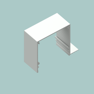 Head Box, one skim coat flanges (Std Roller Blinds) - 56001