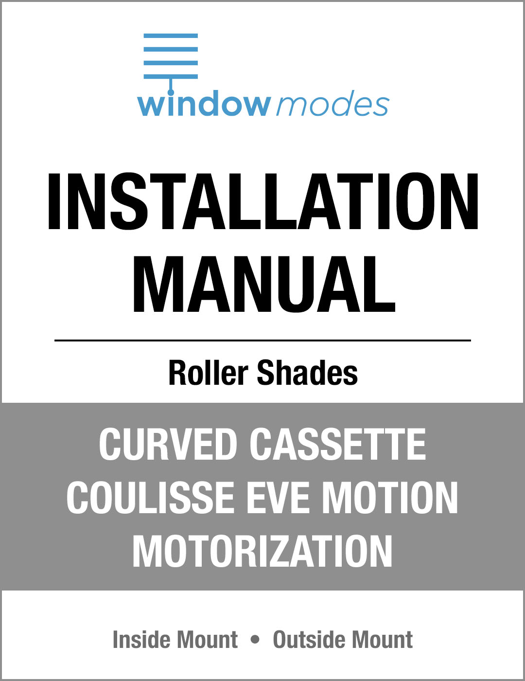 Wm Installation Manual Rs Curved Cassette Coulisse Eve Motion Motorization Tn