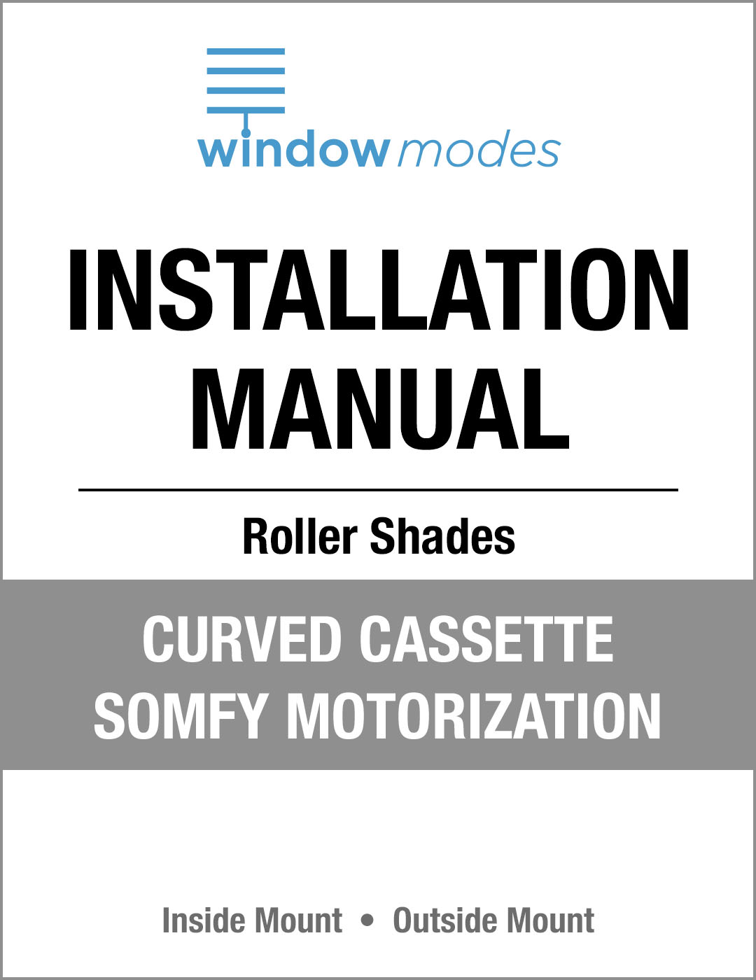 Wm Installation Manual Rs Curved Cassette Somfy Motorization Tn