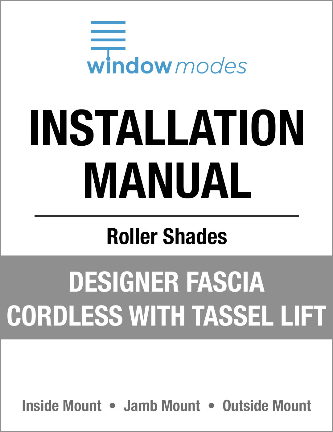 Wm Installation Manual Rs Designer Fascia Cordless With Tassel Lift Tn
