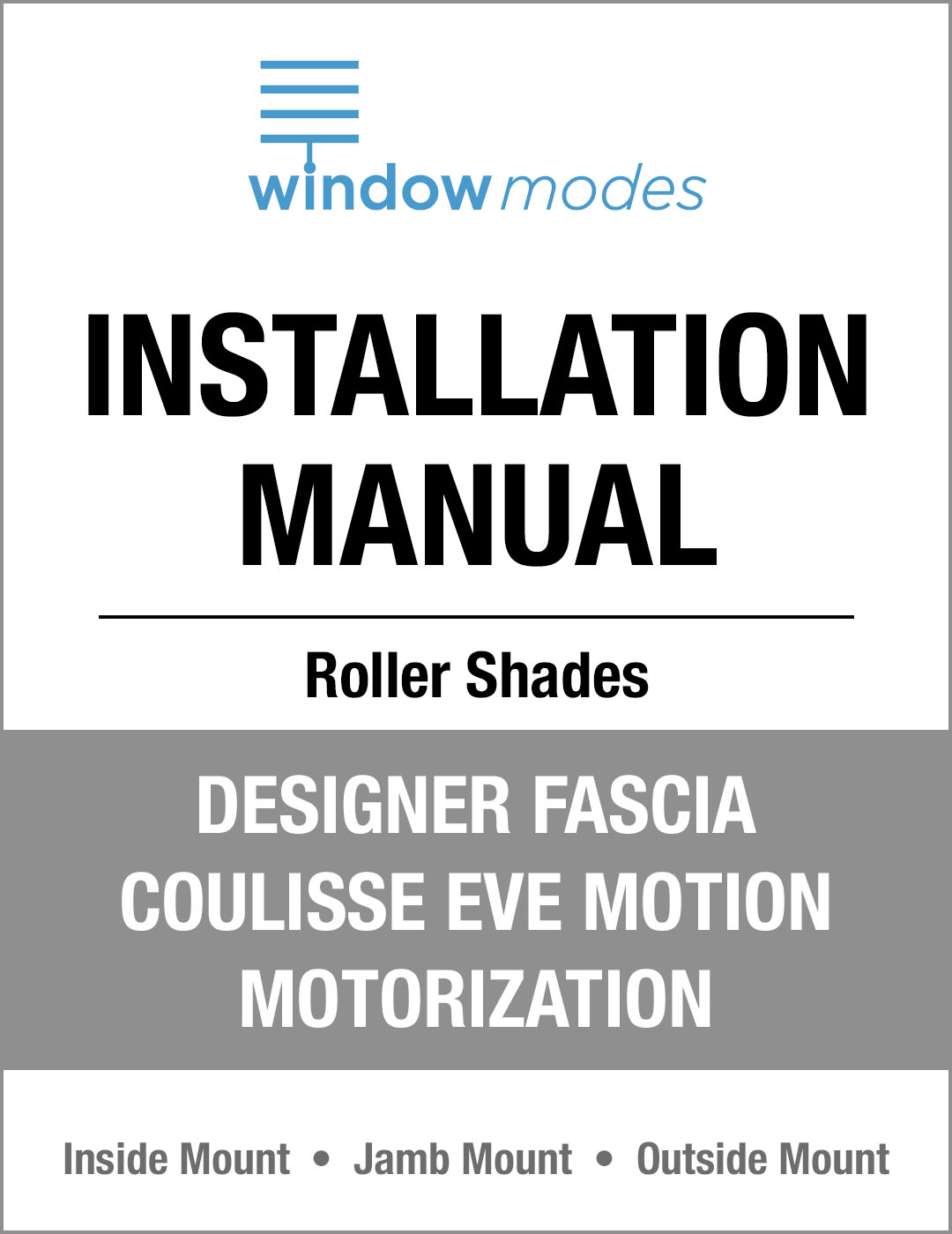 Wm Installation Manual Rs Designer Fascia Coulisse Eve Motion Motorization Tn
