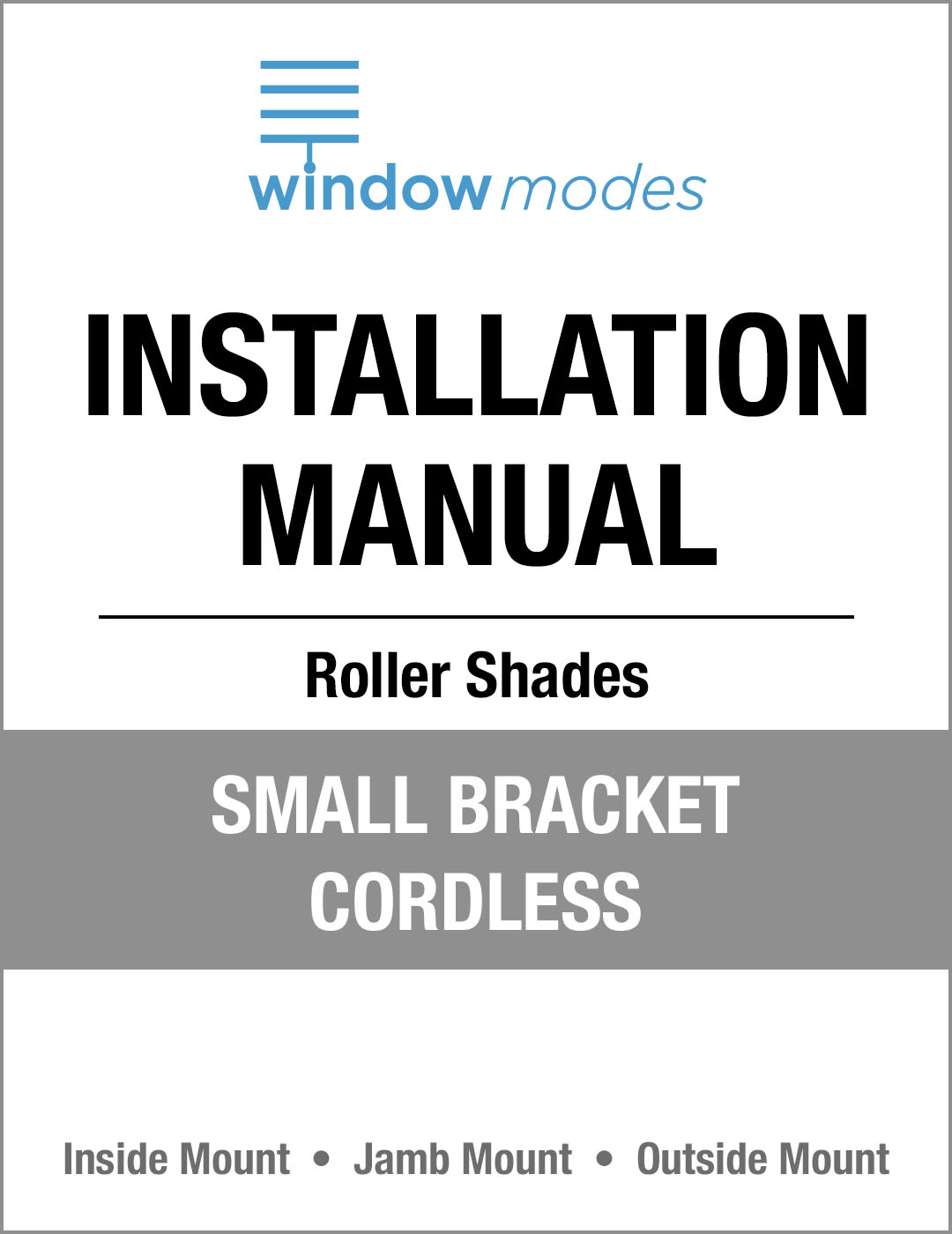 Wm Installation Manual Rs Small Bracket Cordless Tn