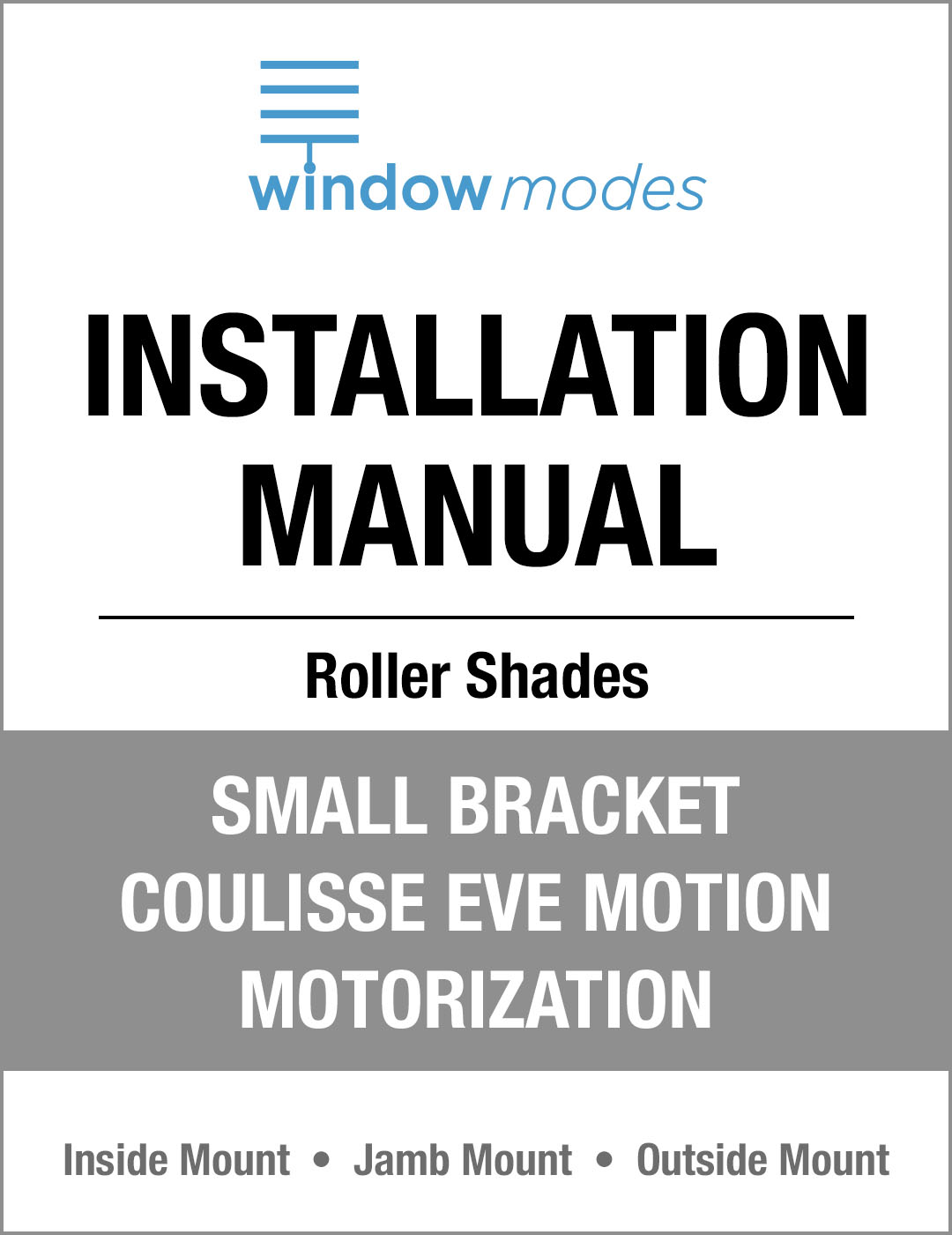 Wm Installation Manual Rs Small Bracket Coulisse Eve Motion Motorization Tn
