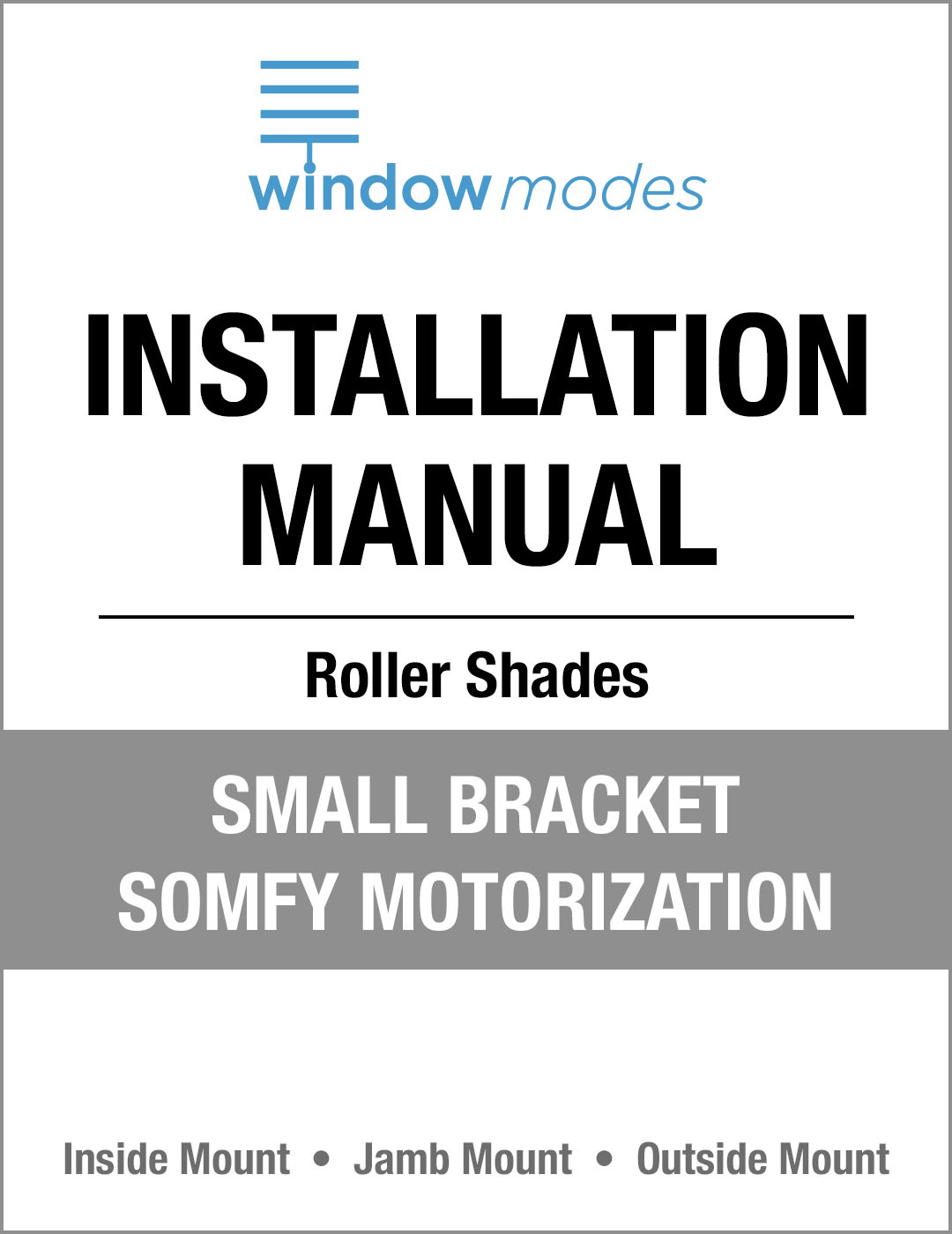 Wm Installation Manual Rs Small Bracket Somfy Motorization Tn