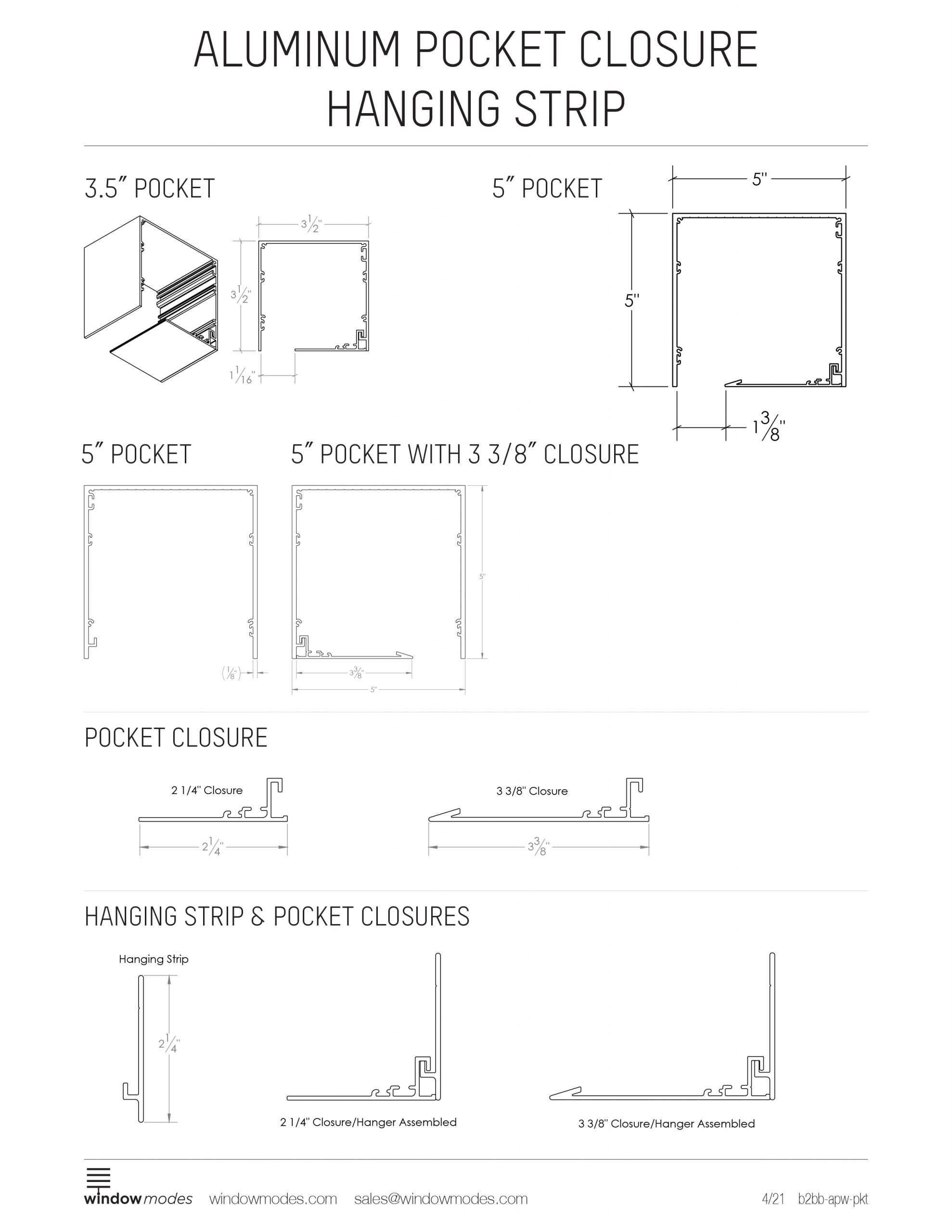 Aluminum Shade Pocket Custom Window Treatments Window Modes